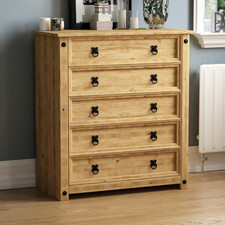 Corona 5 Drawer Chest Rustic