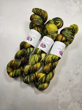 Hand dyed BFL Silk yarn, Lace weight, 100g, GOLDEN BOUGH