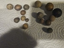 16 Antique Handmade Clay