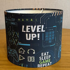 Level Up Gaming Eat Sleep Game Repeat Ceiling Drum Light Shade 25cm/10"