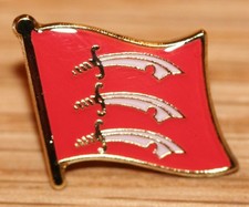 Essex England County Flag Enamel Pin Badge UK Great Britain