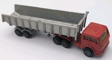 MAJORETTE 1/100 MERCEDES SEMI CAREER TRUCK DUMP TRUCK RED 