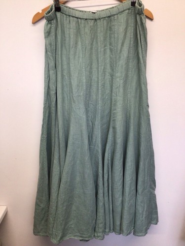 Sahara linen boho maxi skirt - linen,