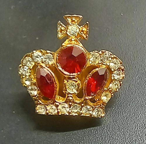 Royal crown brooch gold - royal, tone