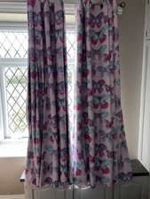 Beautiful pair of Dunelm Butterfly Curtains Lined 168cm x 183cm 