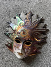 Venetian Mask Ceramic Wall Hanging - Made in Italy