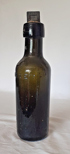 Antique green glass - 8.25",