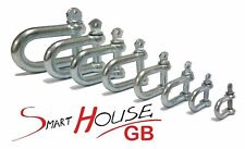 Shackles 5 6 8 10 12 14 16 120mm Galvanised Steel Lifting Towing Bow Dee D Link