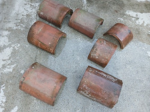 Roofing tiles semi circular - tiles,