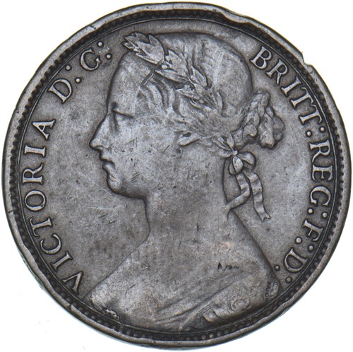 1876 penny victoria - h,