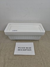 MUKCHAP 4 PCS 43cm/17 Inch White Plastic Window Box Planter, Rectangular (READ)