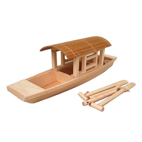 Wooden boat decor crafts wood - wooden,