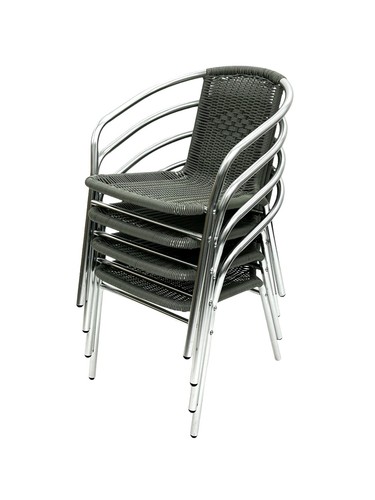 Grey wicker rattan - wicker, chairs