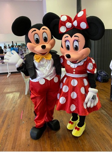 Mickey and minnie mouse mascot - and,