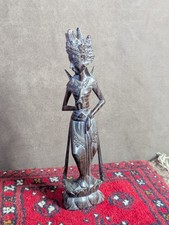 Bali Goddess Fertility Harvest Figure Dewi Sri Hand Carved Vintage Wood Carving