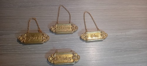 Vintage decanter tags - vintage,