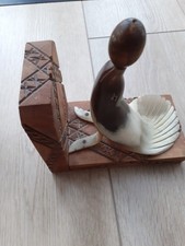Vintage wooden bookends