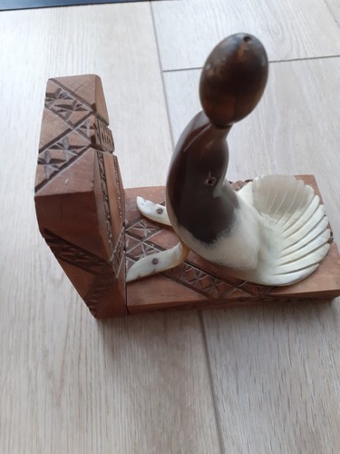 Vintage wooden bookends