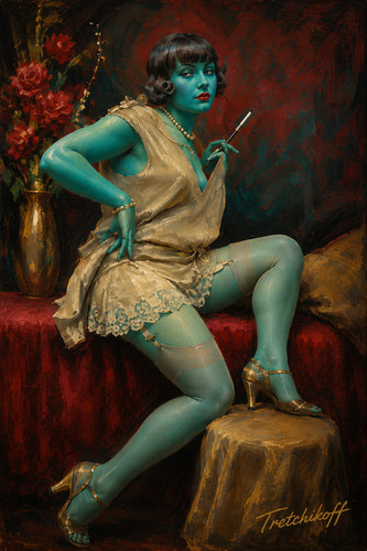 Erotic 1920s flapper boudoir - 1920s,