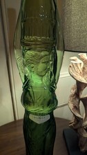 1970 3L Green Figural Lady wine Bottle display large novelty with seal Prop 