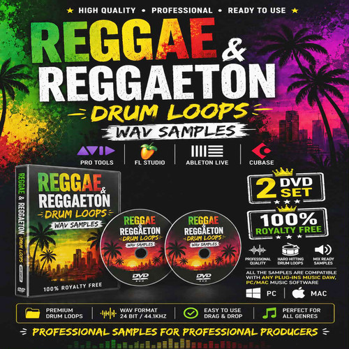 Reggae reggaeton drum loop wav - reggaeton,
