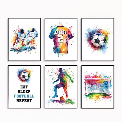 Football wall art set - football, of