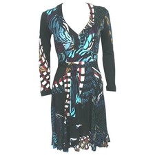 Issa Pheasant Black Print Wrap