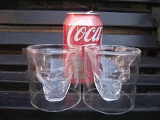 2 Clear Glass Skull Vodka