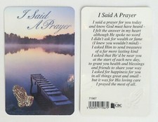 I Said a Prayer Prayer Card