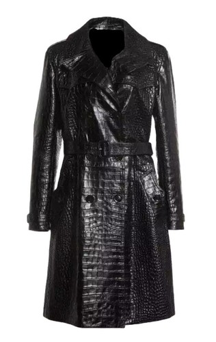 Women black croco - croco, embossed