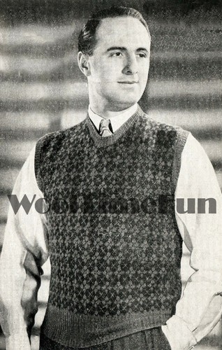 Knitting pattern vintage men - vintage, men's