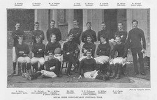 RUGBY UNION The Royal Irish Constabulary Team - Antique Print 1895