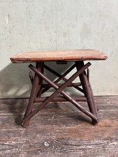 Vintage Rustic French Small Foot Stool