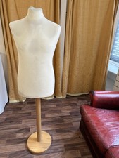 Adjustable Vintage Dressmaking Model Tailor's Dummy Solid Wood Base Stand