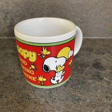 Snoopy Mug Good Morning Sunshine Red Small child’s Woodstock peanuts Vintage