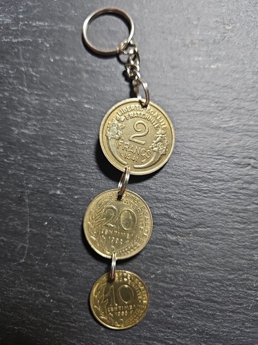 French francs coins keyrings - french,