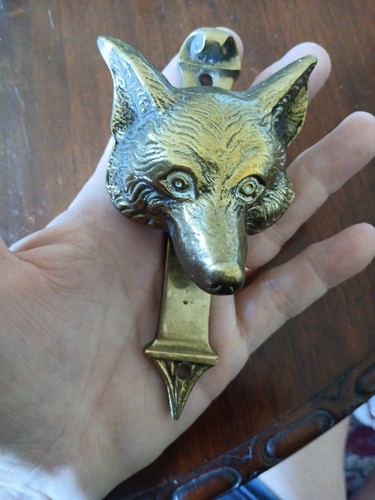 Vintage antique fox door - antique,