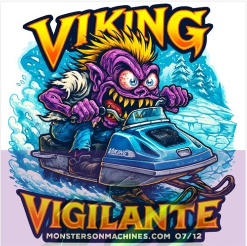 Viking vigilante race 9x9cm - viking,
