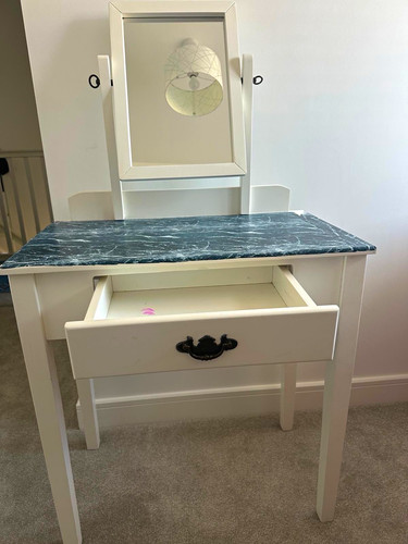 White wooden dressing table - dressing,