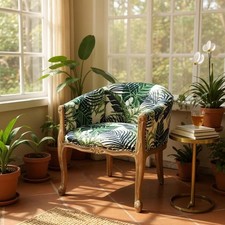 Palm Leaf Tub Chair Accent