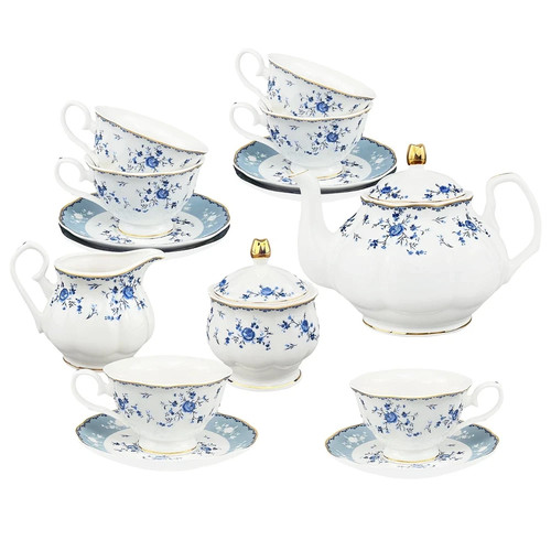 Piece floral porcelain - piece, tea