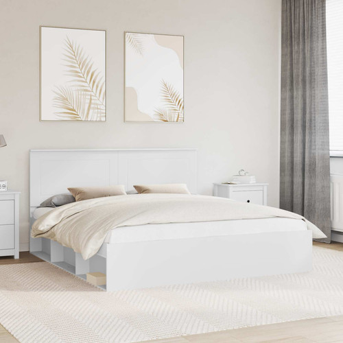 Bed frame white 200x200 - 200x200, cm