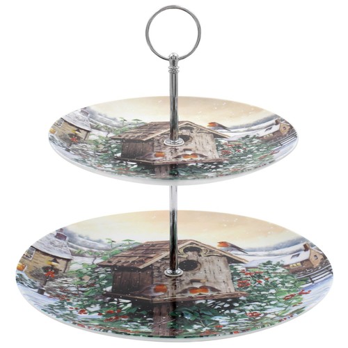 Christmas robins tier china - christmas,