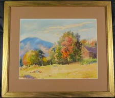 Antique watercolor painting - antique,