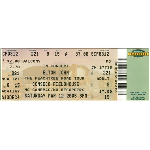 Elton john concert ticket - elton,