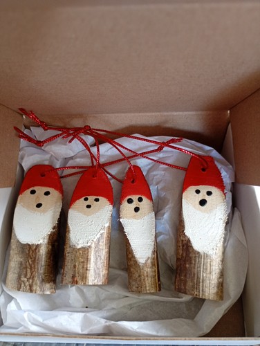 Wooden father christmas - wooden,