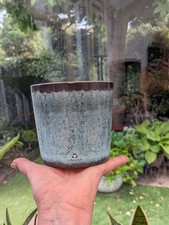 Scheurich German 13cm Flower Plant Pot ocean glaze mottled Turquoise new 455g