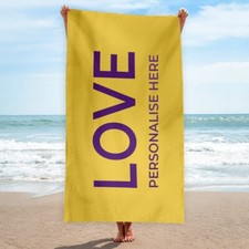 Personalised Beach Towel - Love Island Inspired - 5 Colour Options | Add Name