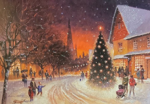 Charity christmas card snowy - charity,