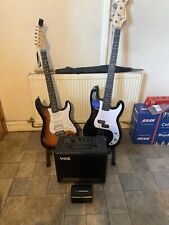 One Donna bass guitar one Donna lead guitar fox AC15 amplifier practice amplifie